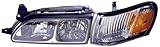 IMAGE OF Toyota Corolla Replacement Headlight Assembly (Diamond Design, Chrome) - 1-Pair