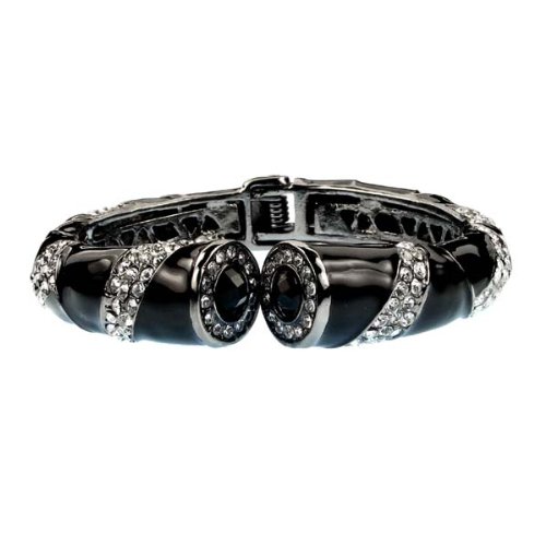 Designer Inspired Black Enamel Crystal Bangle Bracelet Fashion Jewelry 41WeH%2BFk9nL Designer Inspired Black Enamel Crystal Bangle Bracelet Fashion Jewelry