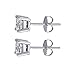 FANTOM Unisex Solid Silver Round Stud Earrings CZ Round Stones with Solid Basket Settings