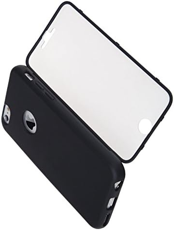 iPhone6 cases Mikul (TM) TPU Cover Case with Built-in Screen Protector Scratch-Resistant Cover Case TPU Protection Shock Absorbent Case For iPhone 6 Black