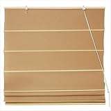Cotton Roman Shades Blinds in Light Brown Width: 60
