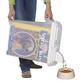 8-Gallon Extra Large Pet Food Dispenser (Clear Container with White Lid) (20H x 10W x 19D)