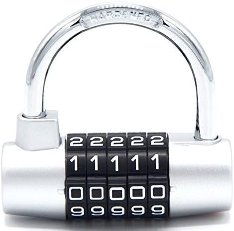 Lock, Big Keyless Combination Padlocks - Initial Passwords 00000 - With You6688 - Color May Vary
