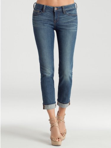GUESS Cropped Cigarette Jeans - Secret Wash, VARNISH RAW WASH (31)