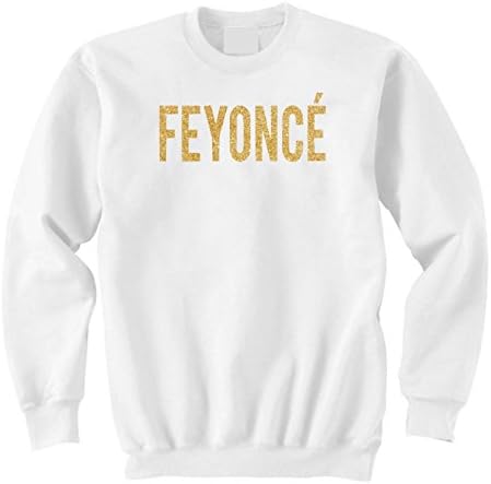 Feyonce Pullover Sweatshirt White Gold (Medium)