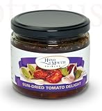 Pesto Sun-Dried Tomato Delight is a Tomato Lovers Dream. Featuring Extra-Virgin Olive Oil, Parmesan Cheese, Roasted Garlic & Pine Nuts. Many Culinary Uses. It's An Appetizer In A Jar!