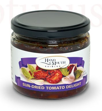 Pesto Sun-Dried Tomato Delight is a Tomato Lovers Dream. Featuring Extra-Virgin Olive Oil,... by Hand to Mouth Edibles