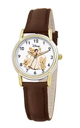 Disney Women's D085S007 Princess Brown Leather Strap Watch