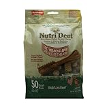 Nylabone Nutri Dent Filet Mignon Dog Chews, Small Size, 50-Count Value Pack