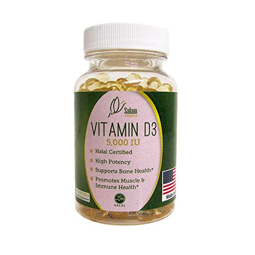 Salam Vitamins, Vitamin D3 5,000 IU, Halal Softgels, 120 count