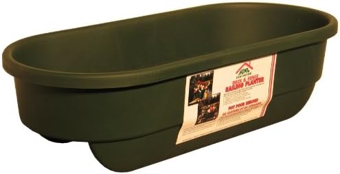 Apollo Plastics 12in. X 24in. Green Deck Fence Railing Planters R2X4-GREEN - Pack of 6