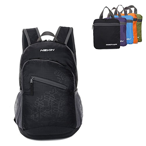 HEXIN Waterproof Rated 20L/33L Lightweight Foldable Backpack Hiking Daypack