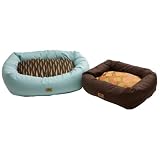 Upholstered Eco Conscious Bumper Pet Bed: Daylight/Laguna (Small)