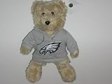 PHILADELPHIA EAGLES 8" Plush TEDDY BEAR with Team Logo Embroidered "Grey Hoodie"