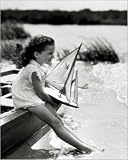 At The Beach by Unknown. PLAQUE MOUNTED. 9.40 inches width by 11.59 inches height. Highest Quality Art Poster Print