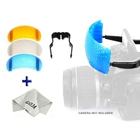 3X (White, Blue -Cooling-, & Yellow -Warming- Screens) Pop-Up Light Diffuser for... by Goja