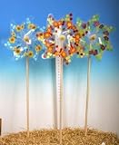 Printed Plastic Garden Windmill 41cm Diameter Blades 4 PER PACK