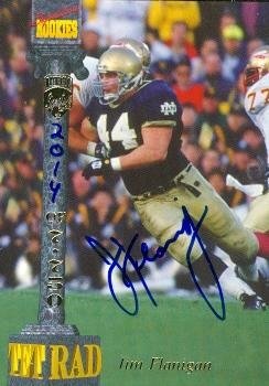 Jim Flanigan Autographed/Hand Signed Football Card (Notre Dame) 1994 Signature Rookies