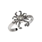 Eve's Addiction Sterling Silver Crab Toe Ring