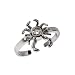 Eve's Addiction Sterling Silver Crab Toe Ring