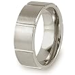 Grooved Brushed & Polished Tungsten Carbide Ring (8.0mm) - Sizes 8 - 13