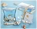 Seashells Gel Candle in Clear Gift Box with Raffia Tie and Thank You Tag Image
