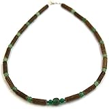 Hazelaid (TM) Child Hazelwood-Gemstone Necklace - 13.5" Green Adventurine