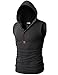 H2H Mens Casual Active Slim Fit Hoodie Sleeveless Tank Top Of Various Colors