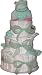 Blue 3 Tier Diaper Diaper Baby Diaper Cake