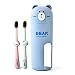 2 PCS Cute Bear Kids Children Soft Bamboo Toothbrush with Wheat Cup (Blue)