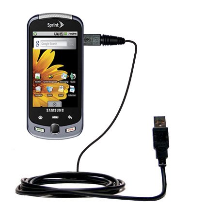 Classic Straight USB Cable for the Samsung Moment with Power Hot Sync and Charge capabilities - uses Gomadic TipExchange Technology