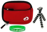 2n1 Neoprene Sleeve Case  and Premium Tripod for Olympus Stylus Tough-6020 Digital Camera Black
