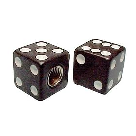 Trik Topz Dice Valve Caps pr. Black by 