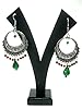 Dangle Earrings- Silver Tone Green Beaded Ethnic Earring Set Jewelry Gift for Her