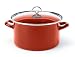 Chantal Enamel-On-Steel 6-Quart Dutch Oven with Tempered Glass Lid, Red