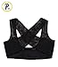 Presadee® Women's Hunchback Posture Shape Corrector Upper Shoulder With Push Up Bra Chest Support (S/M, Black)