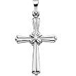 Platinum Cross Pendant - 23.00x17.00mm