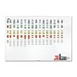 Magna Visual Magnetic Work/Plan Kit, 1x2 Grid, Porcelain-on-Steel, 72 x 48, Blue/White