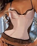 JEZEBEL SATIN DOLL BUSTIER #30805 BLACK MAGIC 36D
