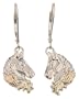 Mt. Rushmore Black Hills Gold Sterling Silver Horse Head Earrings