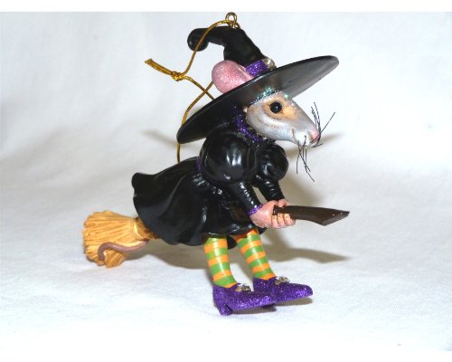 Mouse Witchy December Diamonds Ornament