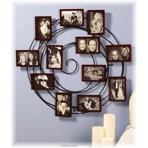 Hanging Family Wall Spiral Photo Art Picture Collage Iron Frame