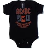 Toddler and Infant AC/DC For Those About To Walk One Piece Baby Suit in Black