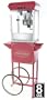 Deluxe 8oz Red Popcorn Maker Machine by Paramount - New Full Size 8 oz Popper & Cart