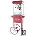 Deluxe 8oz Red Popcorn Maker Machine by Paramount - New Full Size 8 oz Popper & Cart