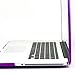 Macbook Pro 13 Case, GMYLE 2 in 1 - Deep Purple Frosted Matte Rubber Coated Rubberized Hard Case for Apple 13.3