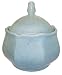 Asian style porcelain box with lift off cover- pale blue green crackle glaze