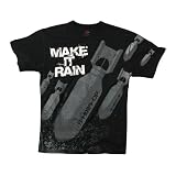 Rothco Black Make it Rain and Bombs Print T-Shirt
