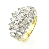 3.00 Carat Diamond 10K Gold Designer Ring