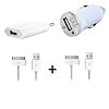 Original Rydges� RMT-CH04 4 in 1 Zubeh�r Set Netzteil KFZ Ladeger�t Adapter 2X Datenkabel USB Sync Ladekabel Highspeed f�r //iPhone 2G, 3G, 3GS, 4, 4S // iPod Min, Photo, Nano 1G, 2G, 3G, 4G // iPod Video, Classic, Touch 1G, 2G //